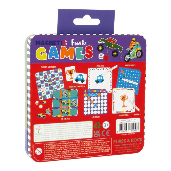 Magnetic Fun & Games Tin - Cars